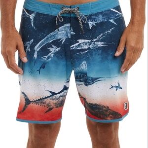Pelagic High Spot Gyotaku Board Shorts 32